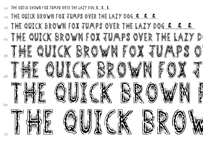 Street Fighter font waterfall